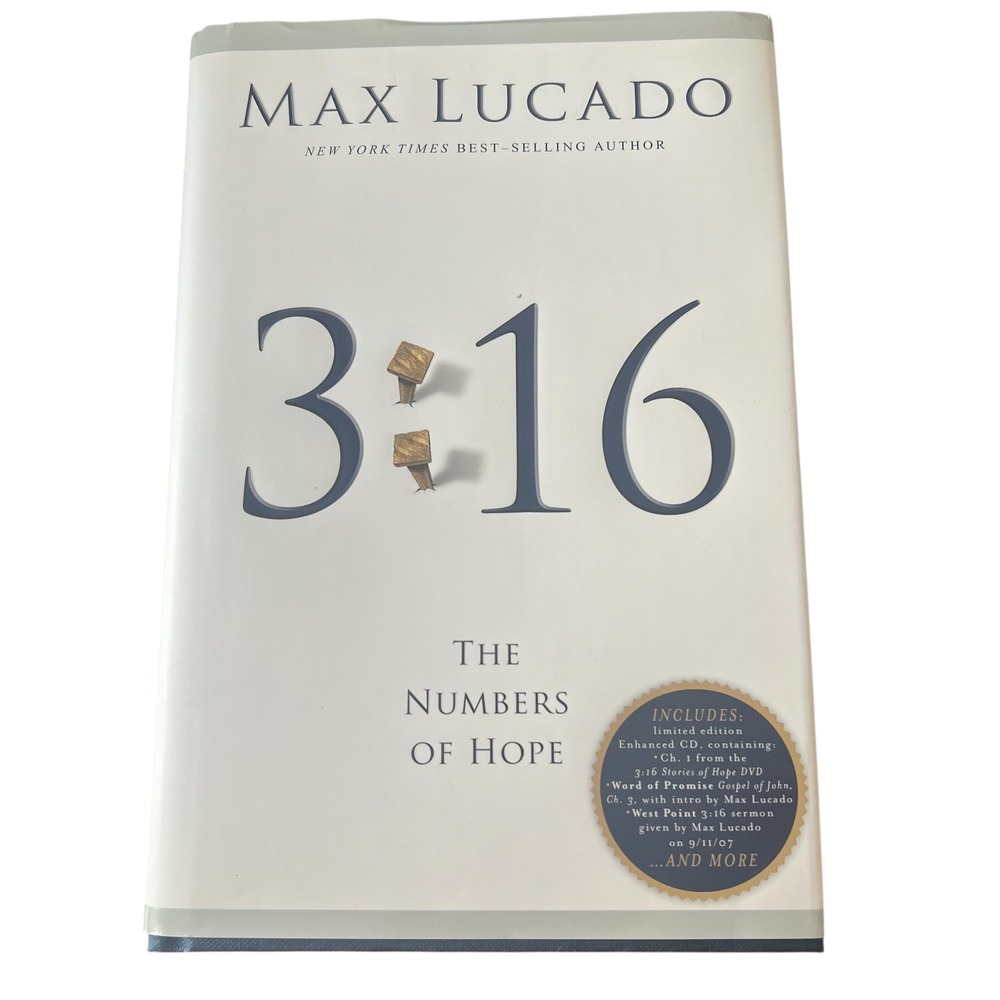 Max Lucado 3 16 The Numbers‎ of Hope Book Hardcover Christian Devotional